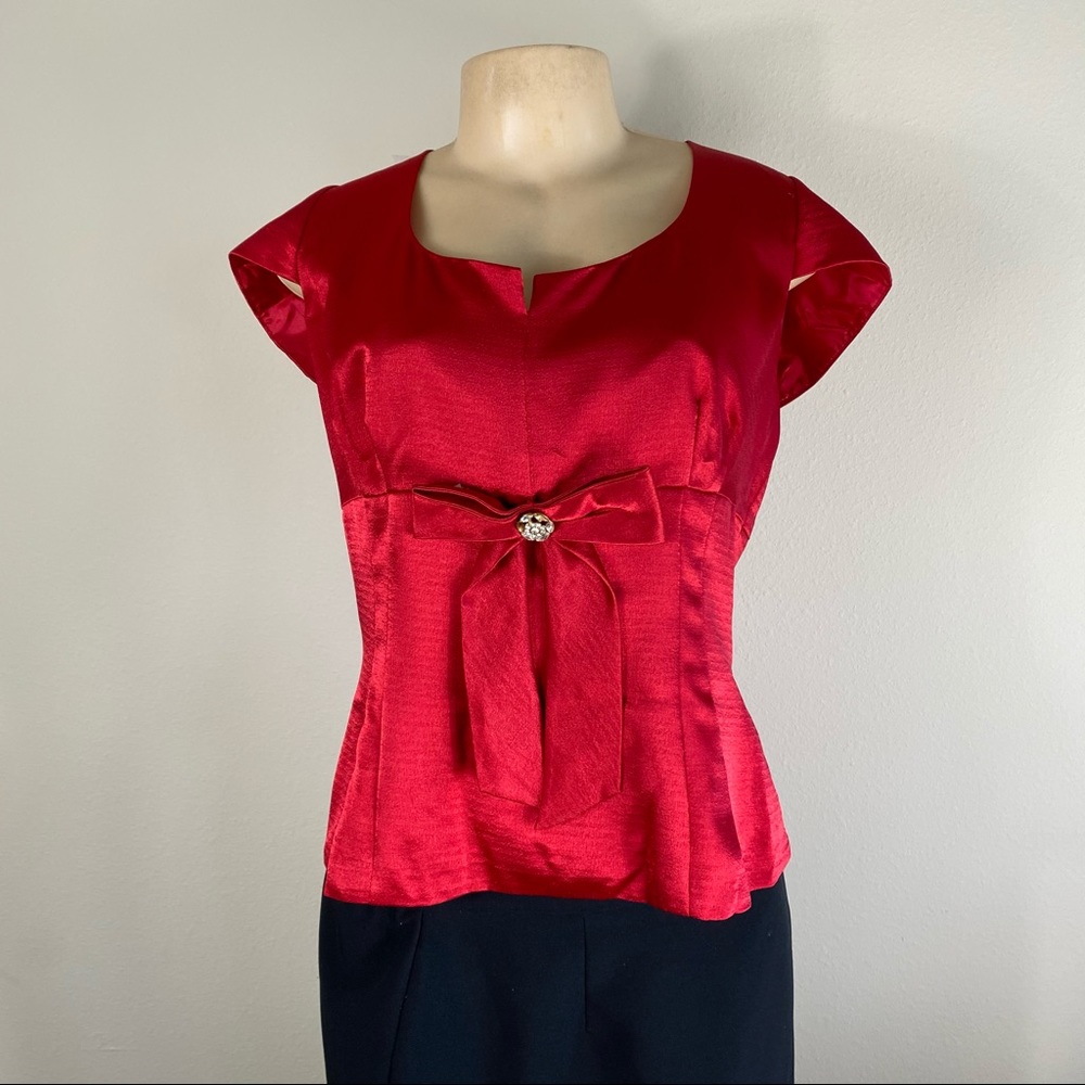 Sandra Darren Women's Red shirt Size 14